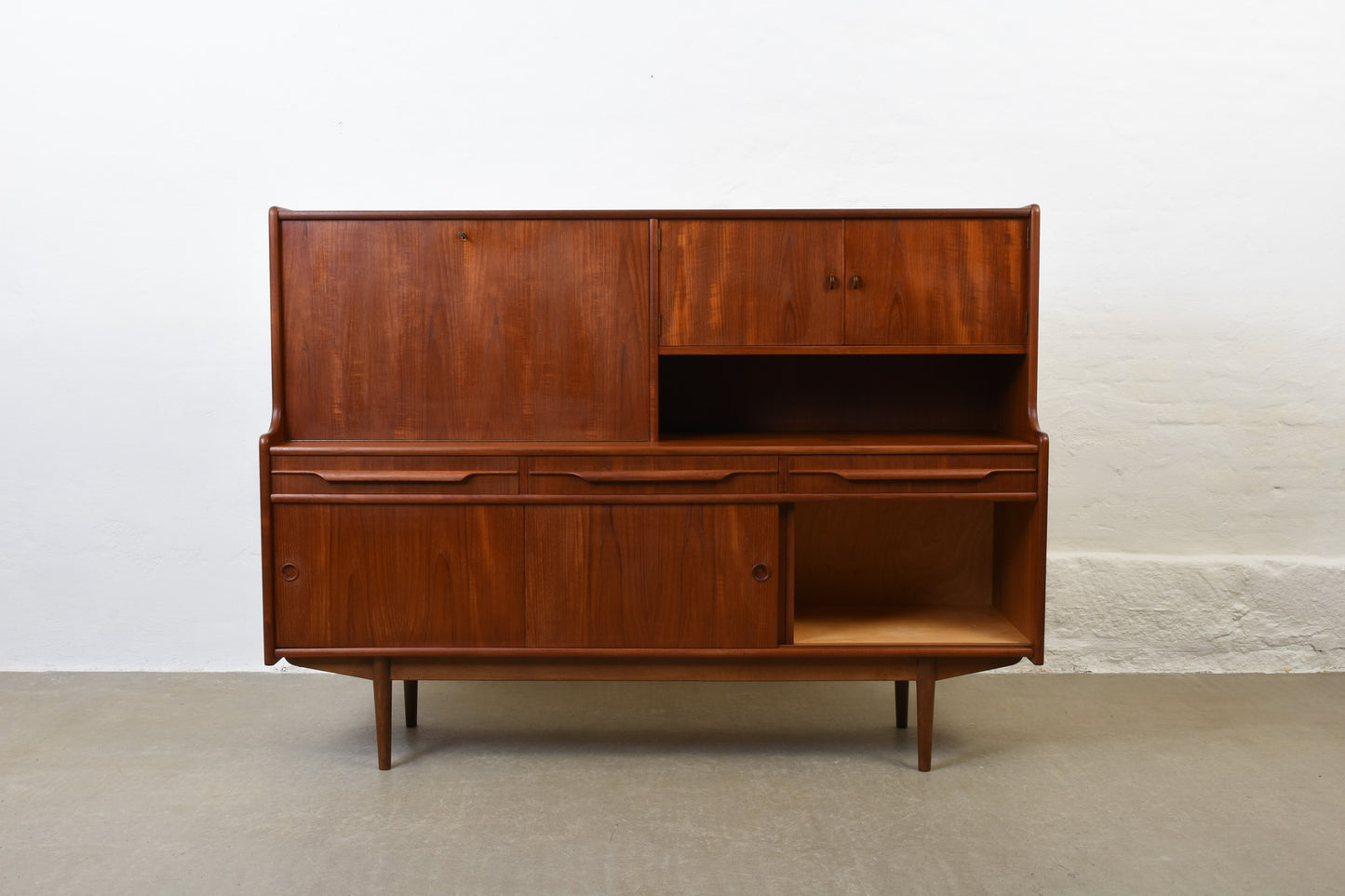 1960s teak highboard by Johannes Andersen
