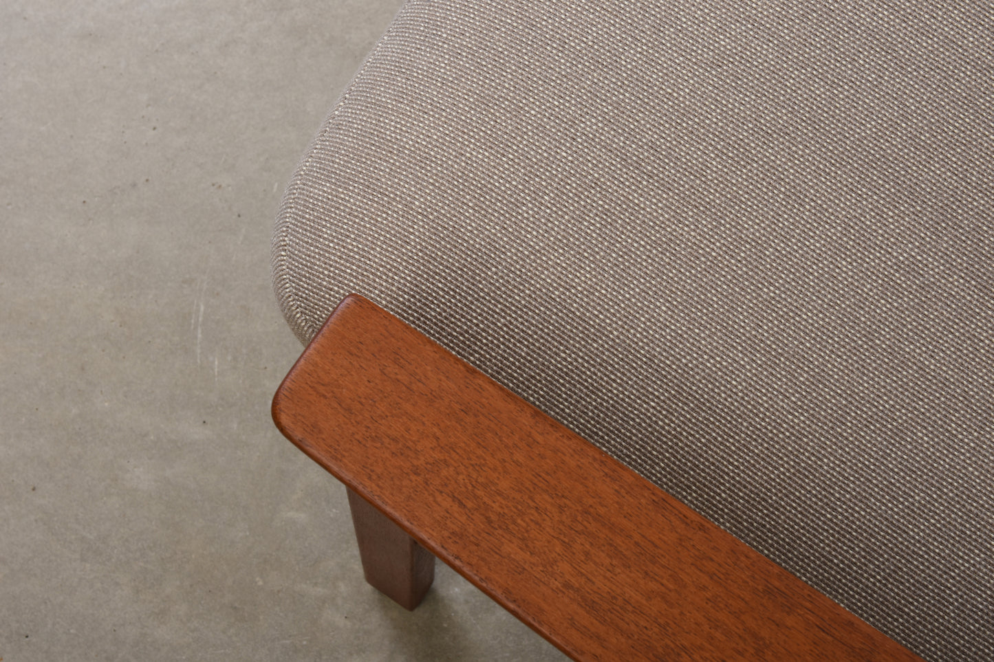 Newly reupholstered: 1960s Swedish teak lounger