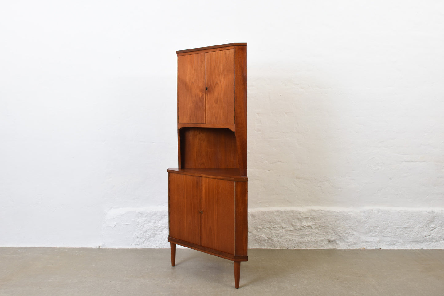 1960s Danish teak corner cabinet