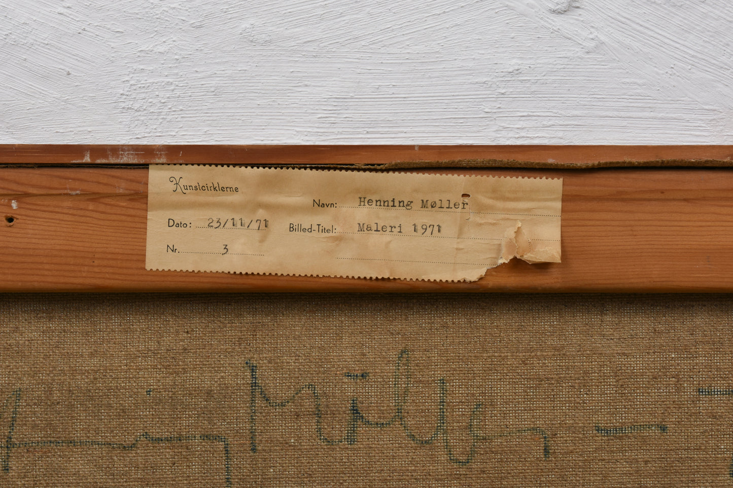 Oil painting by Henning Møller - 1971