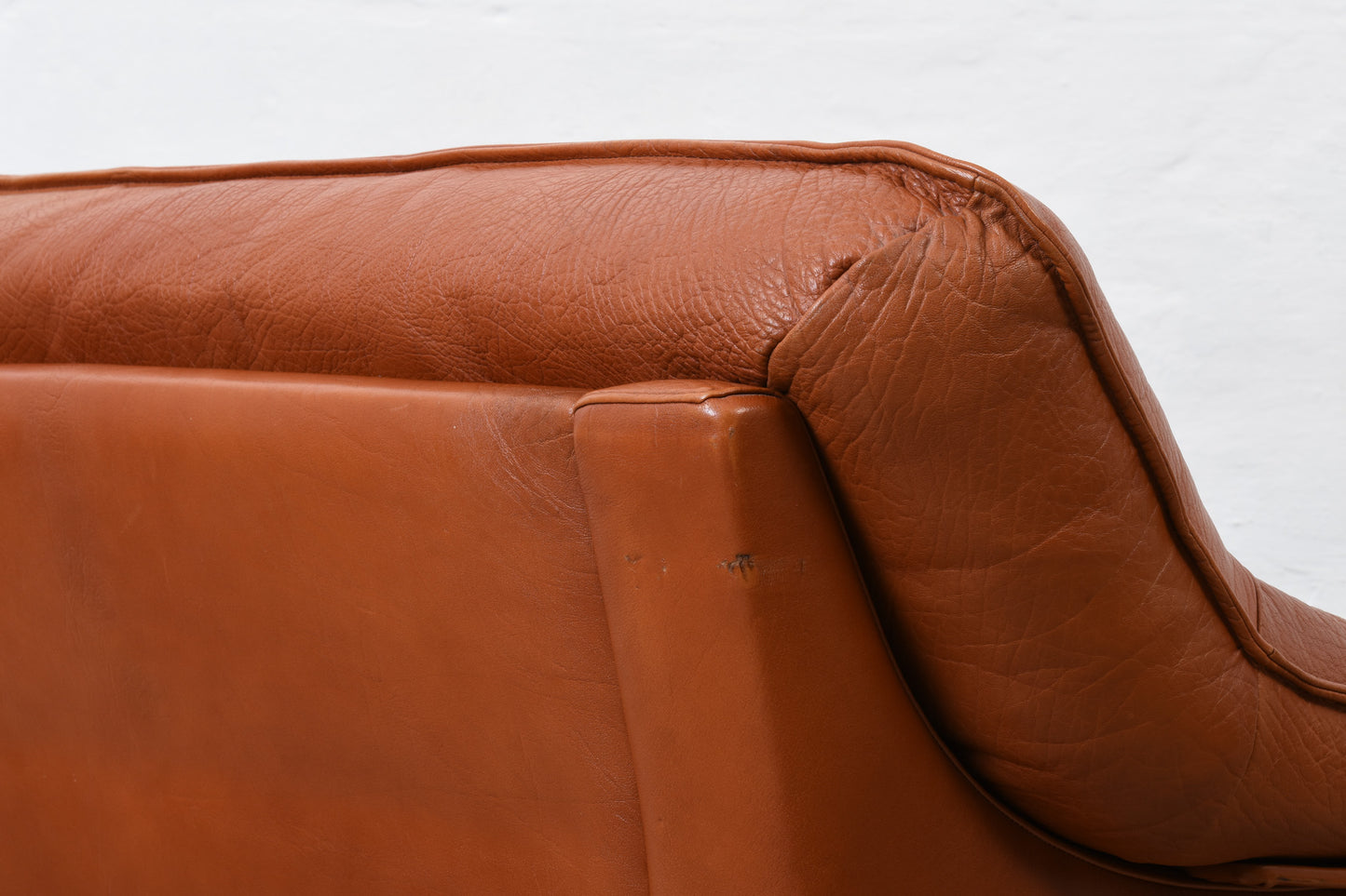 1980s Danish leather lounger by Mogens Hansen