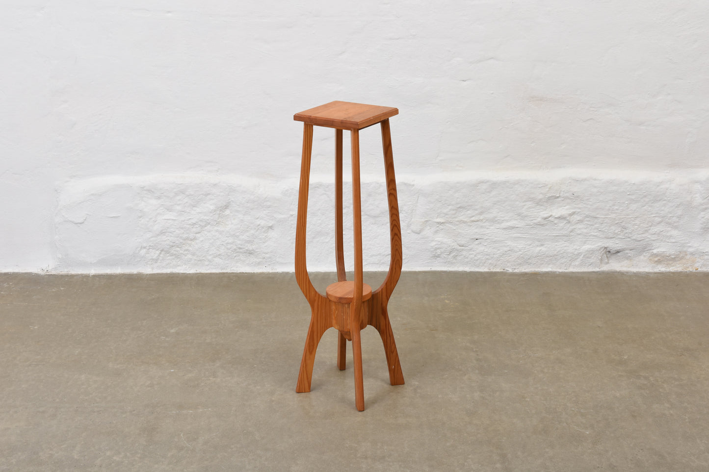 Two available: 1970s pine plant pedestals