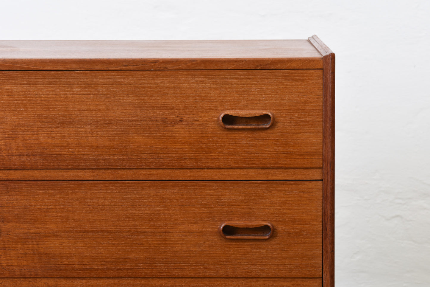 1960s teak chest with inset handles