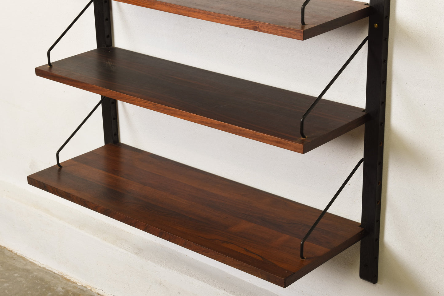 1960s single bay of Royal shelving in rosewood