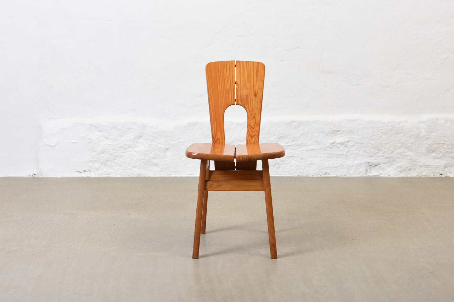 1960s set of four pine dining chairs by Ilmari Tapiovaara