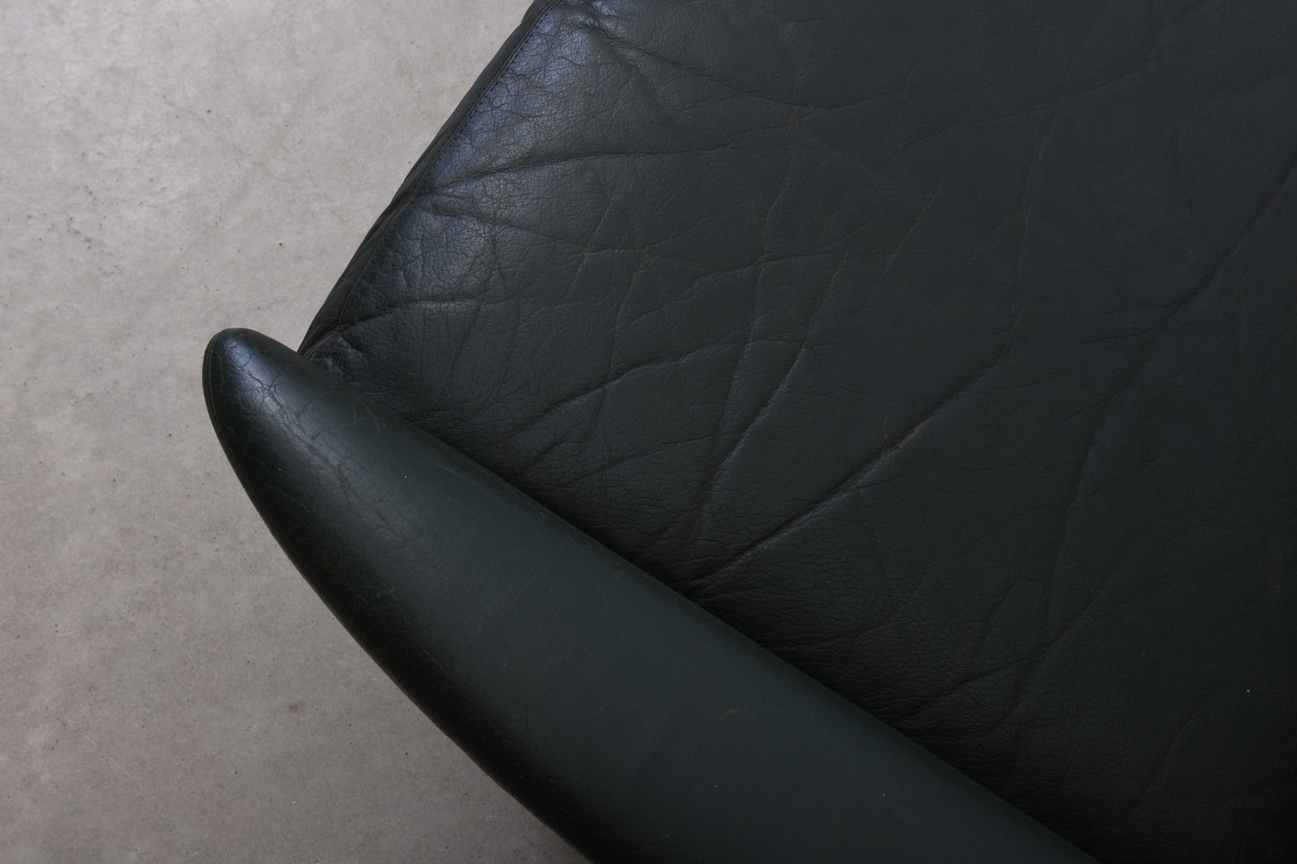 1960s Danish leather three seater