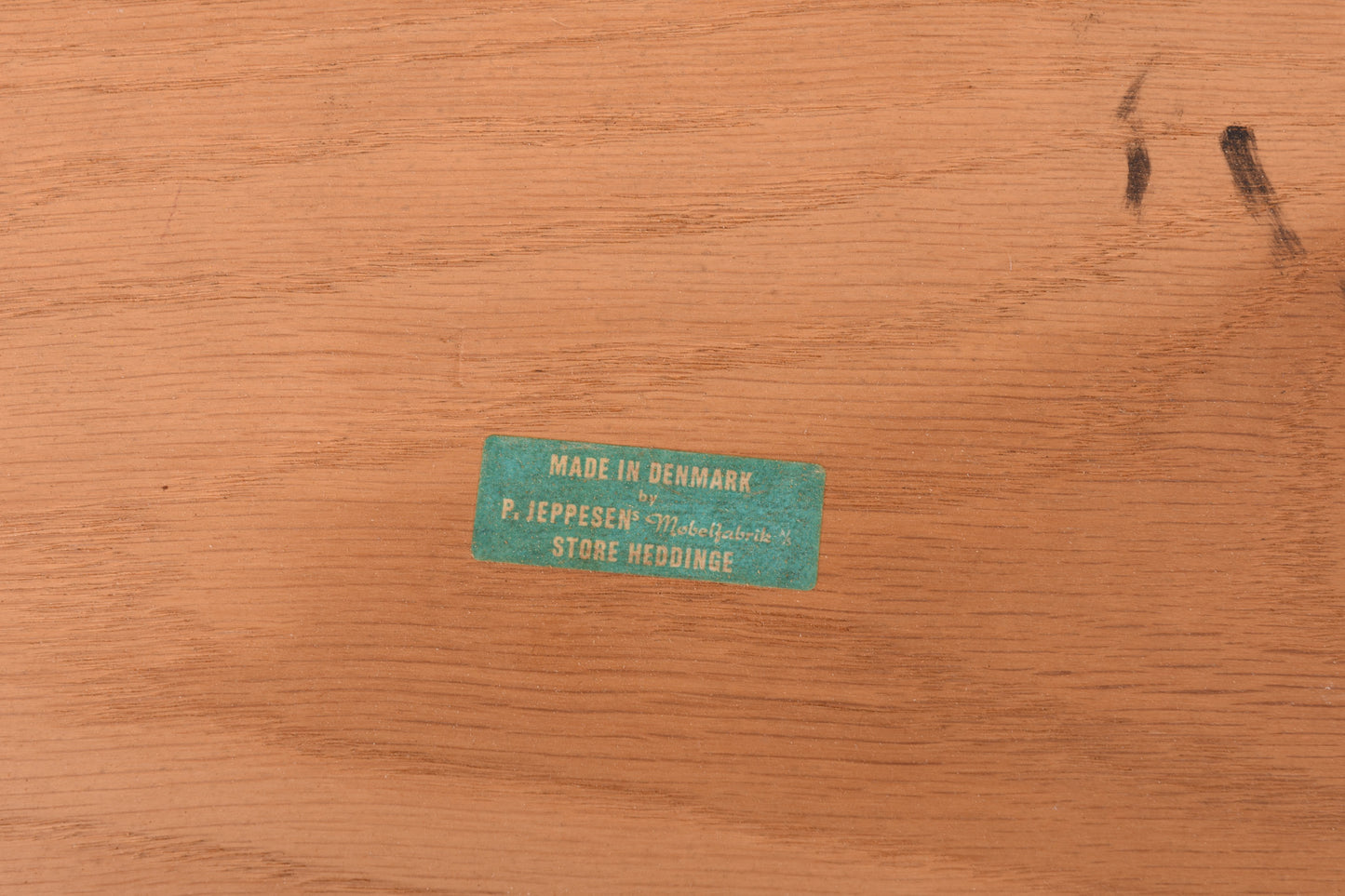 1950s teak + leather armchair by Grete Jalk