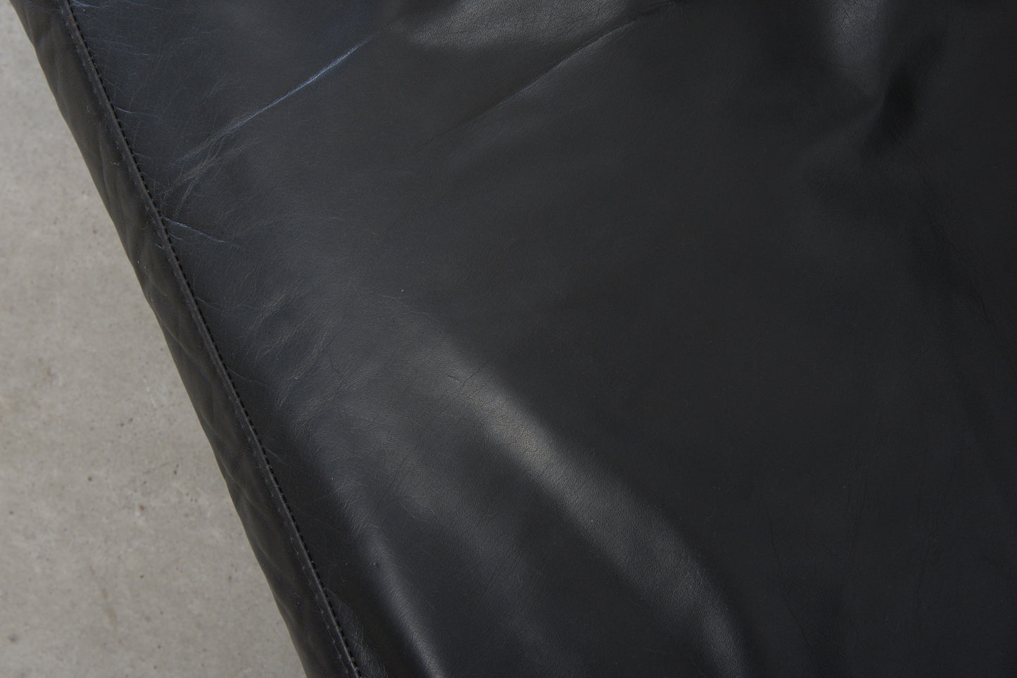 1980s leather sofa on beech sleigh legs