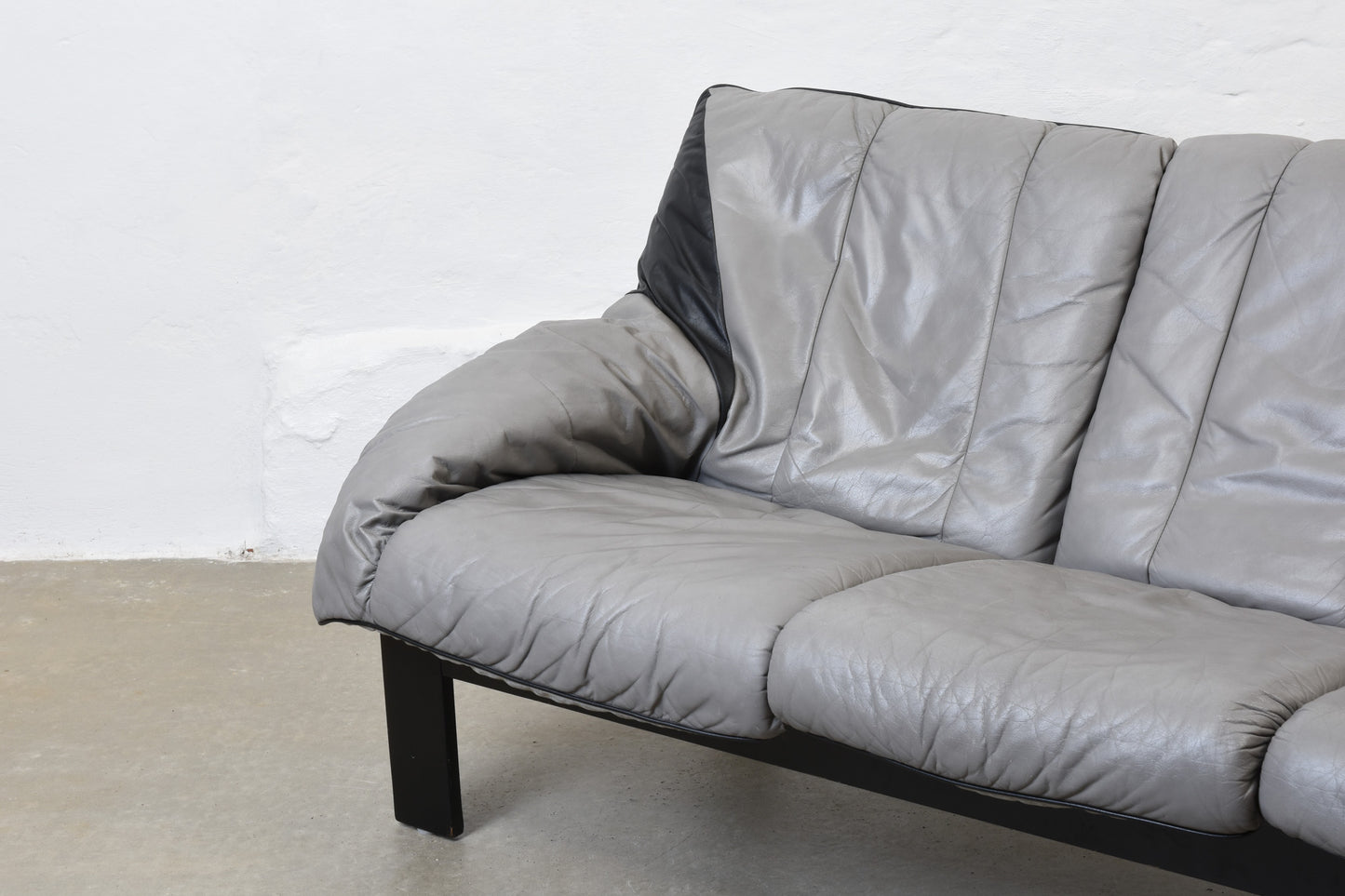 30% off: 1980s Swedish leather three seater