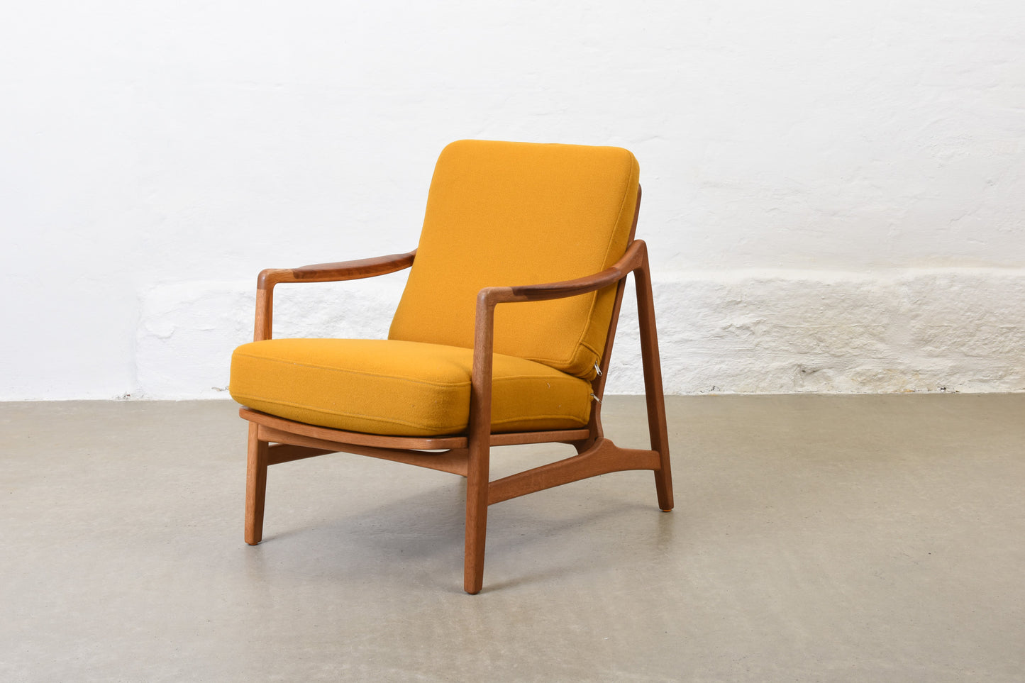 1950s teak + oak lounger by Tove & Edvard Kindt-Larsen