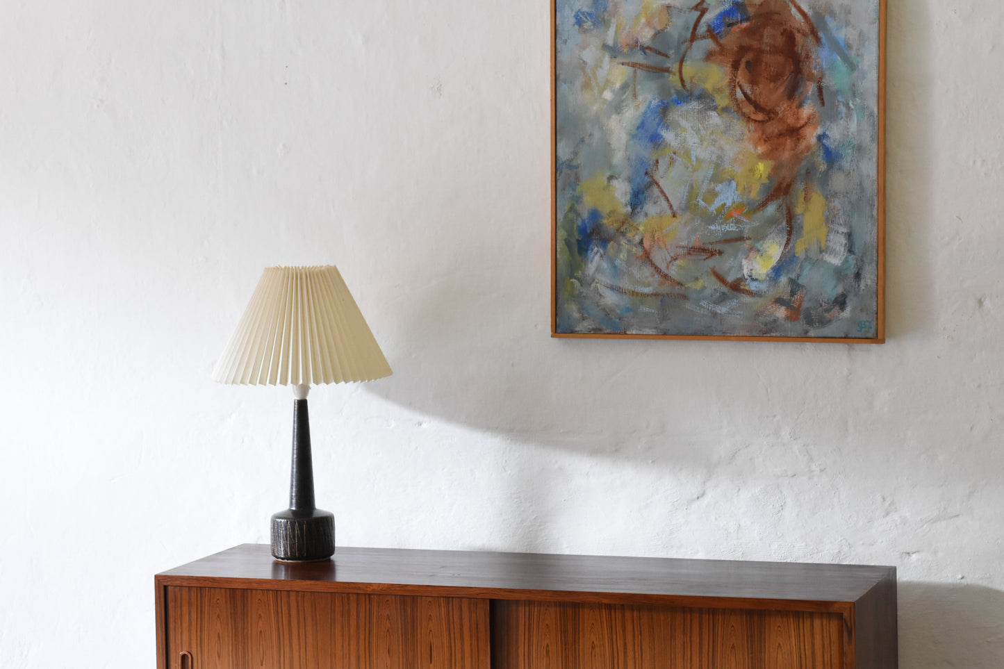 1960s ceramic table lamp by Palshus