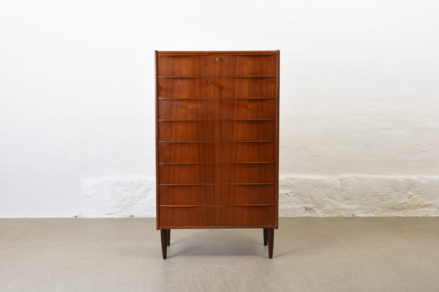 1960s teak chest of eight drawers