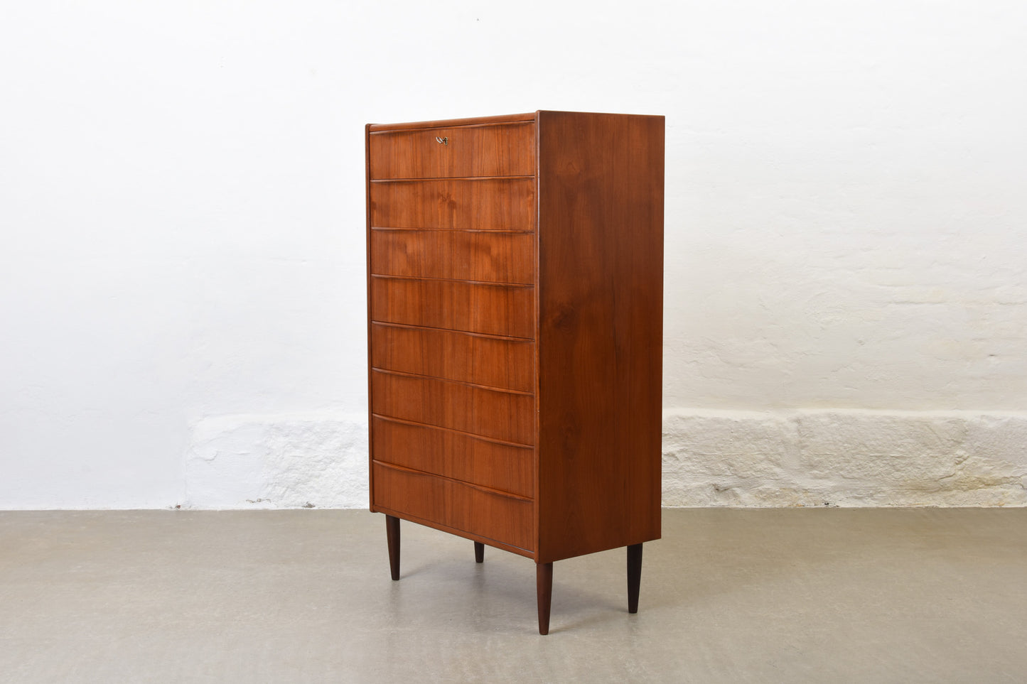 1960s teak chest of eight drawers