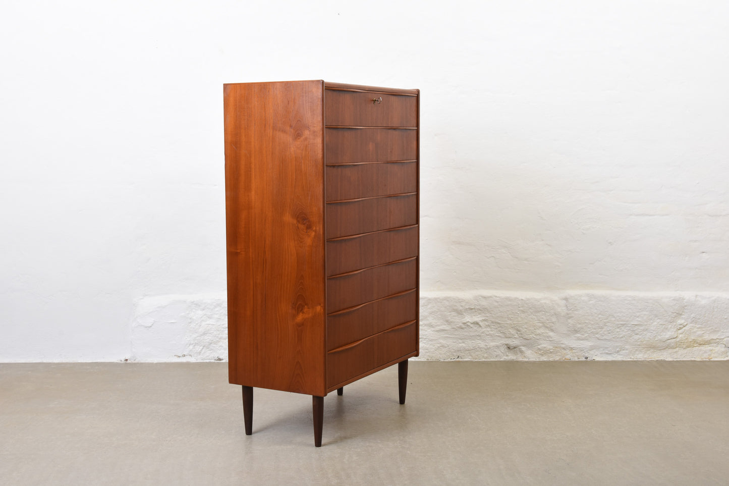 1960s teak chest of eight drawers