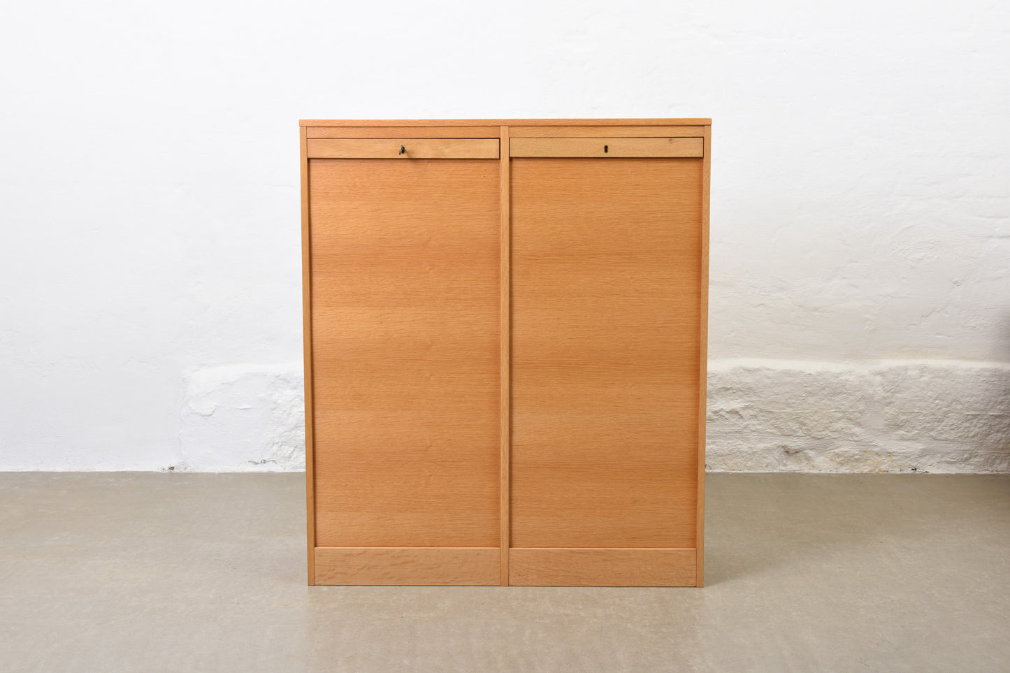 1960s oak archive cabinet