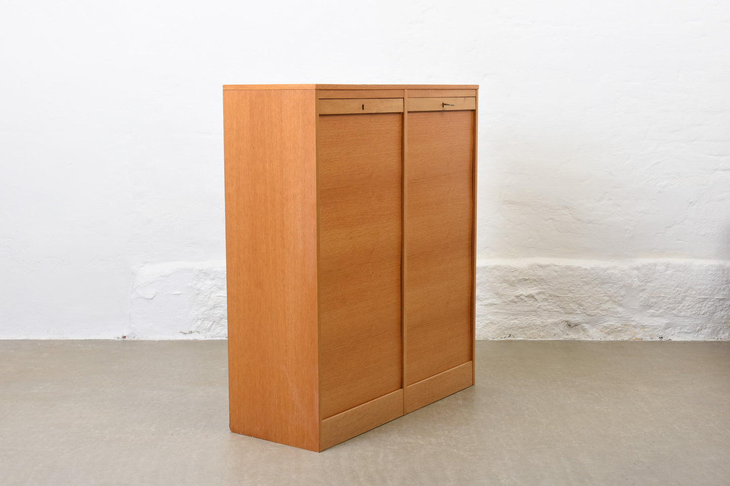 1960s oak archive cabinet
