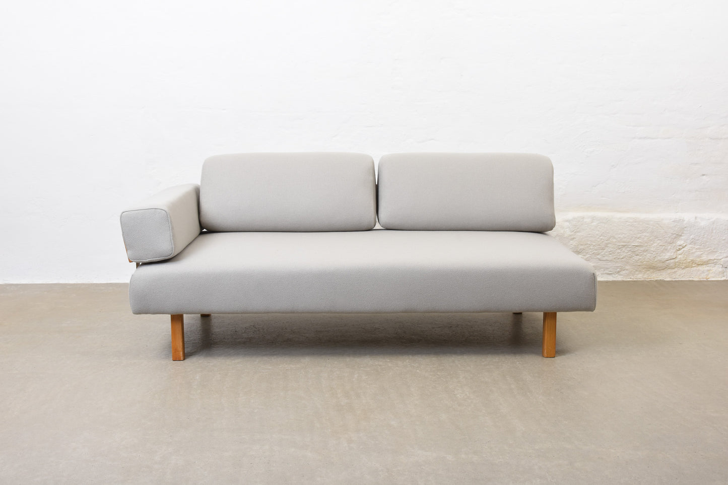 Newly reupholstered: 1960s day bed by Dux