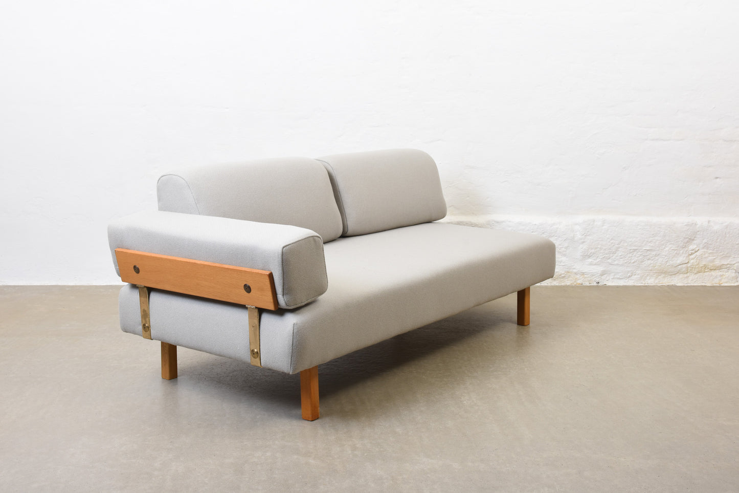 Newly reupholstered: 1960s day bed by Dux