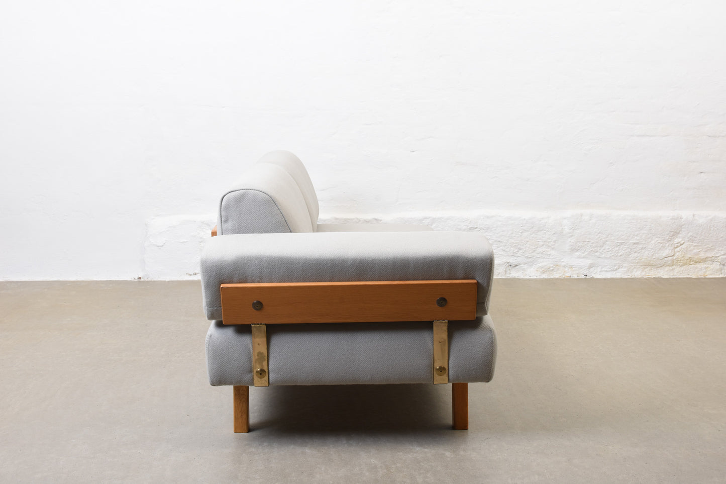 Newly reupholstered: 1960s day bed by Dux