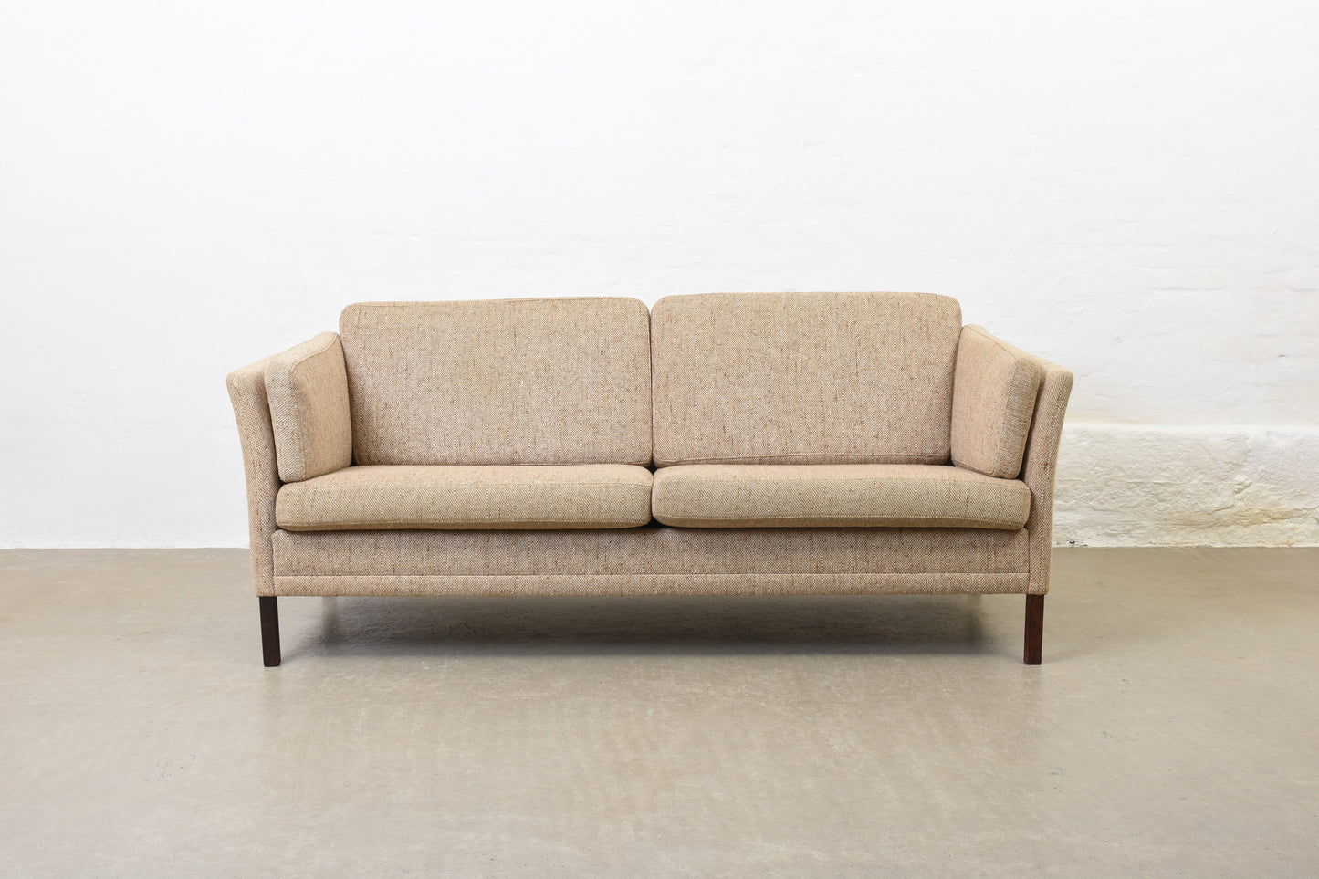 1980s Danish wool two and a half seater