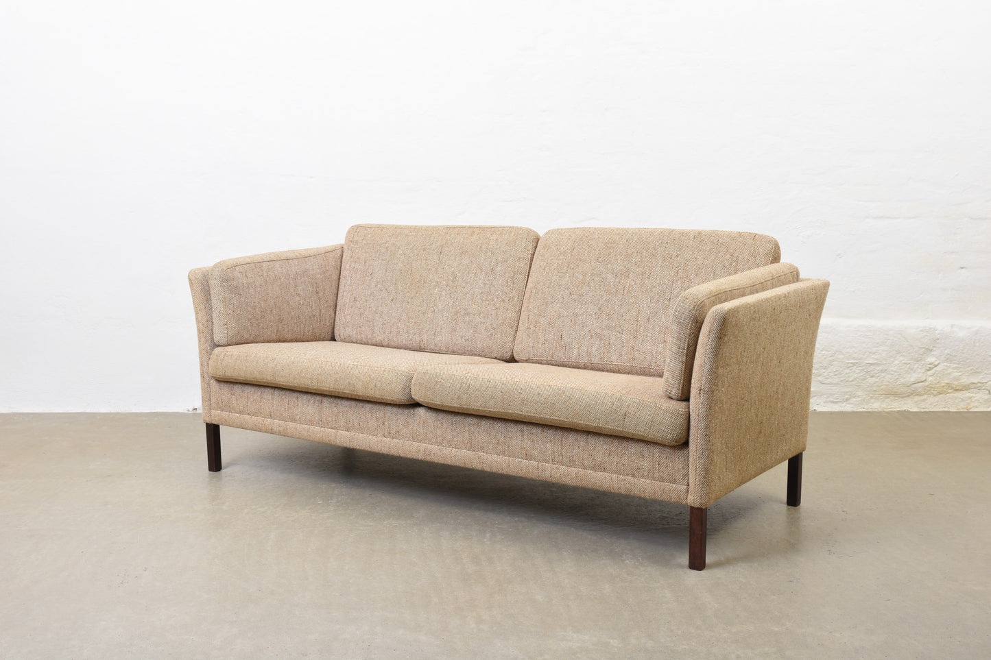 1980s Danish wool two and a half seater