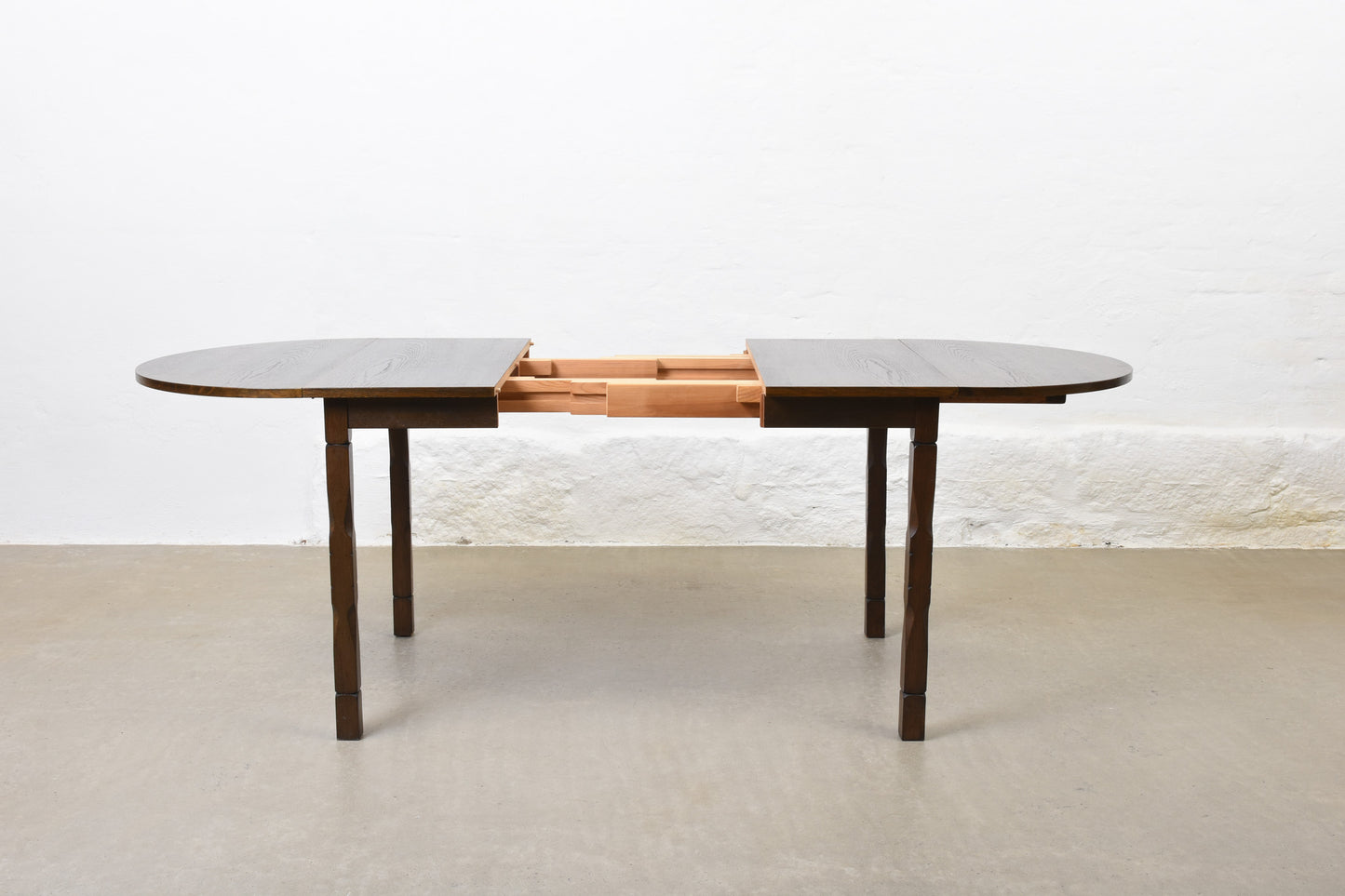 1960s drop-leaf dining table in oak by Henning Kjærnulf