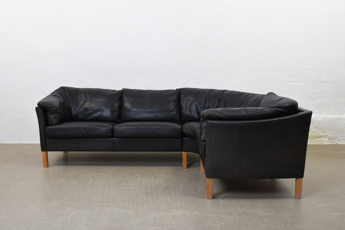 1980s Danish leather corner sofa