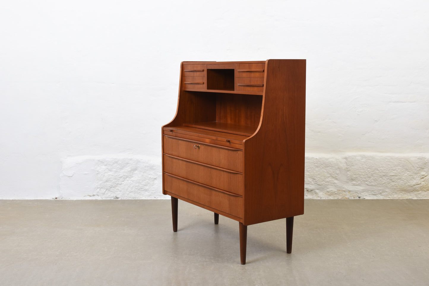 1960s teak bureau with hidden mirror