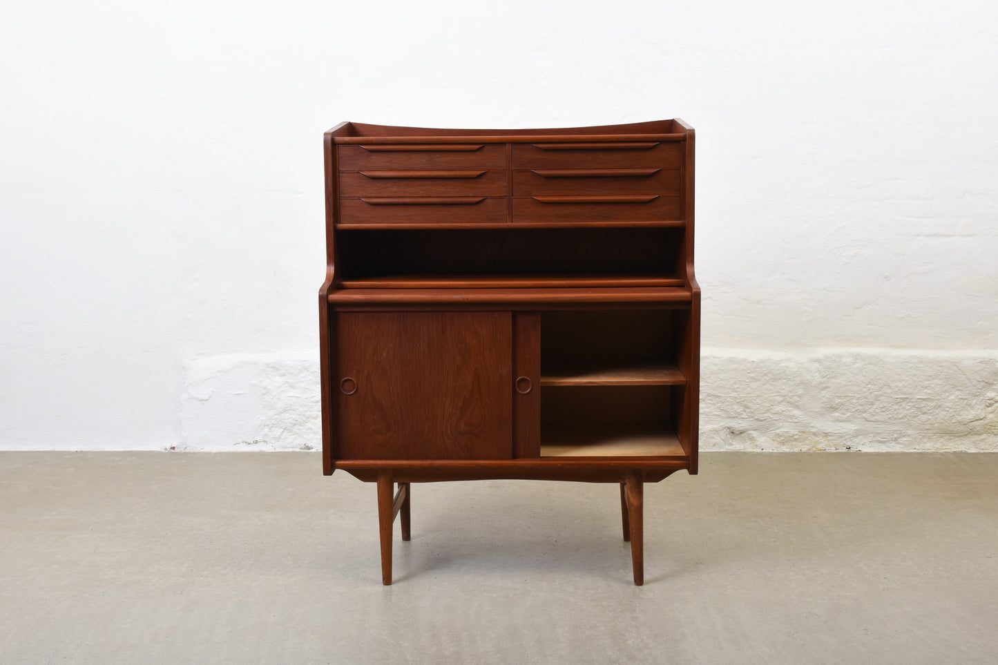 1960s teak secretary