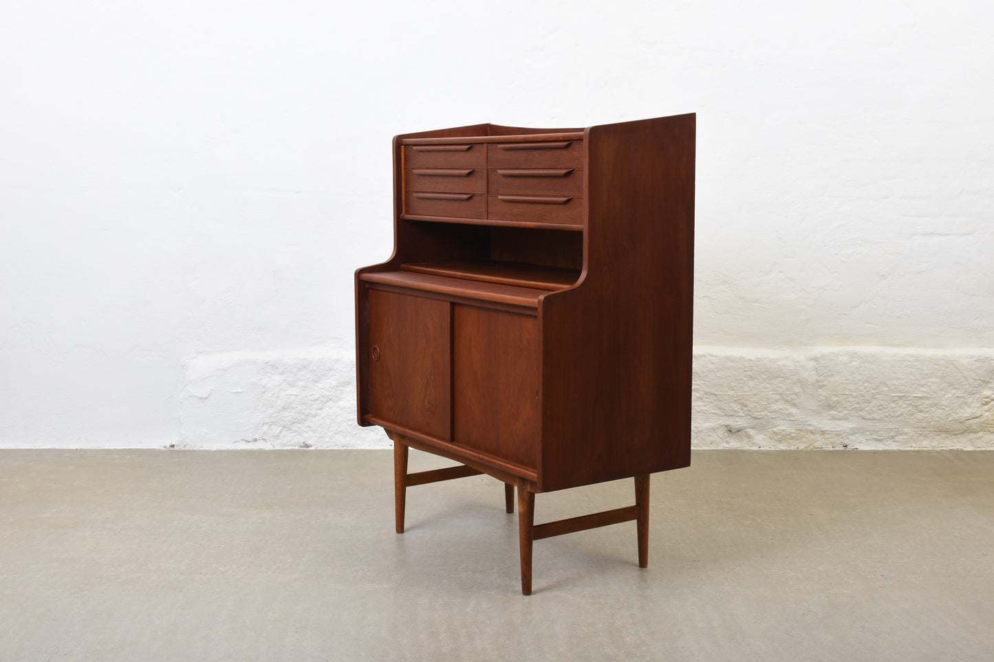 1960s teak secretary