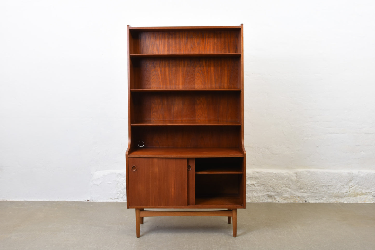 1960s bookshelf in teak by Johannes Sorth