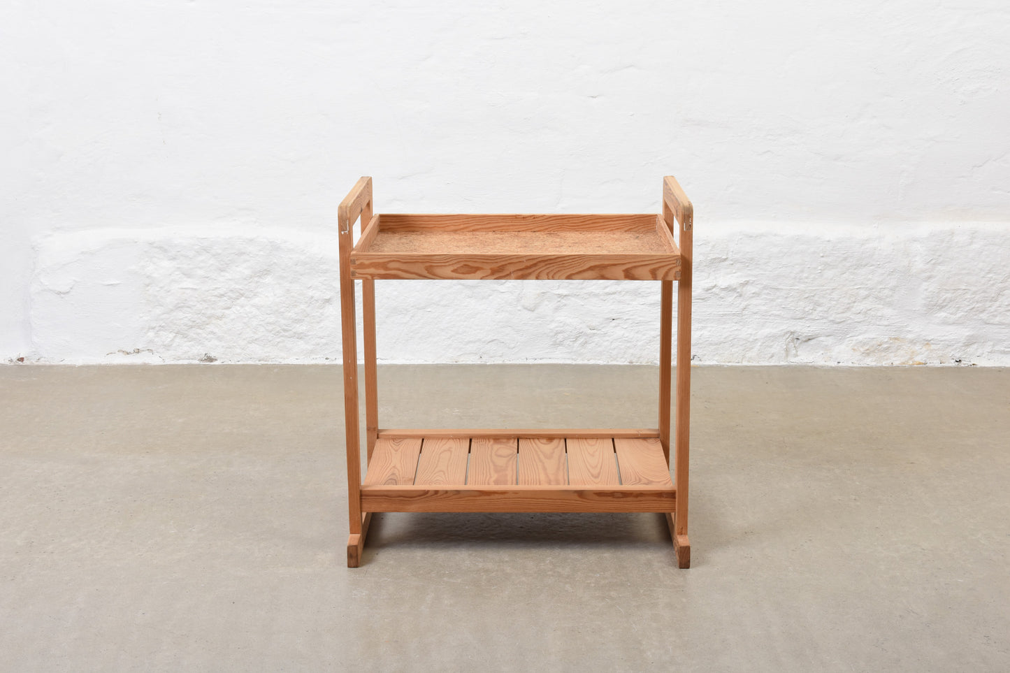 1970s pine + cork tray table