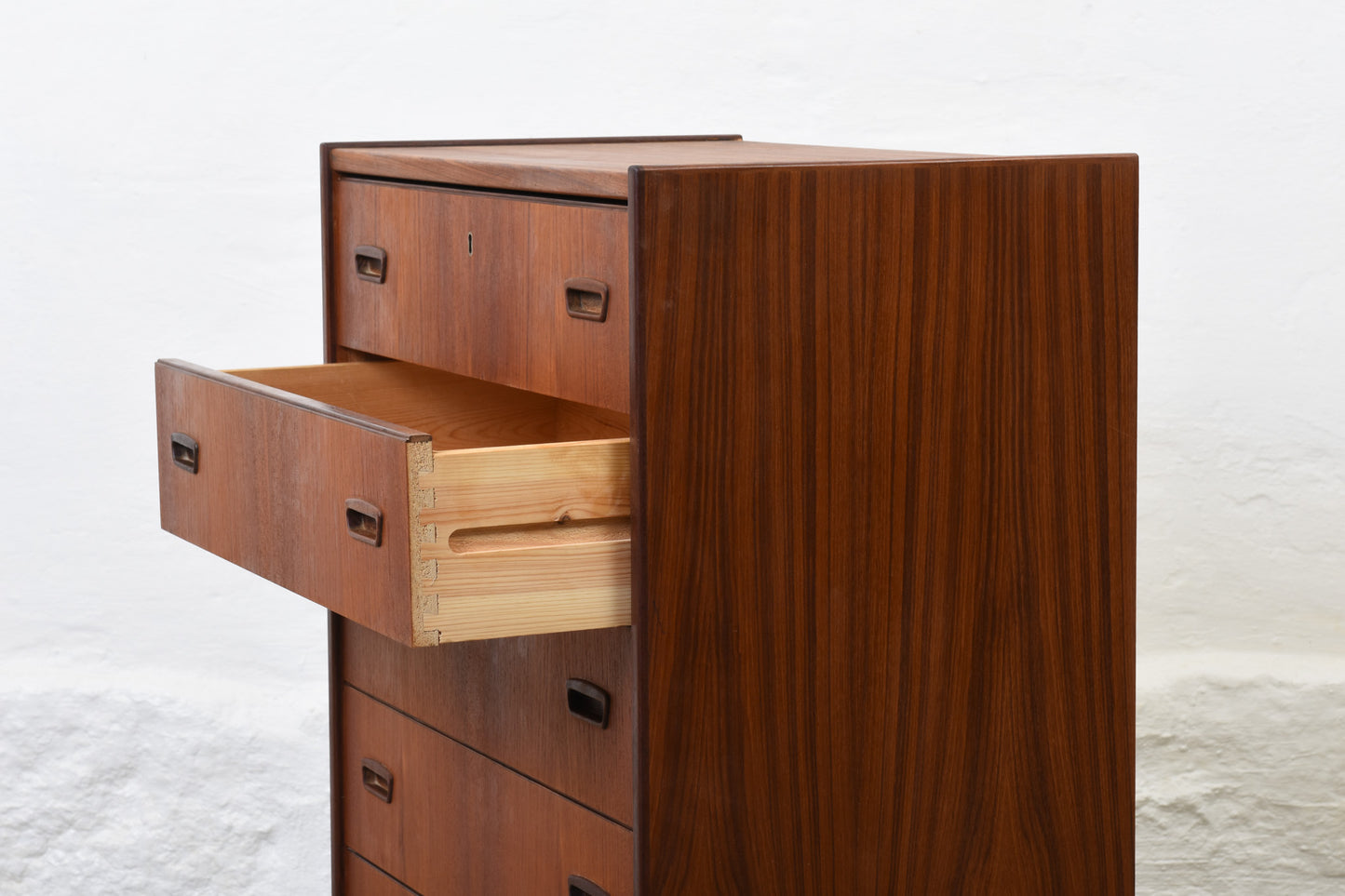 1960s chest of five drawers in teak