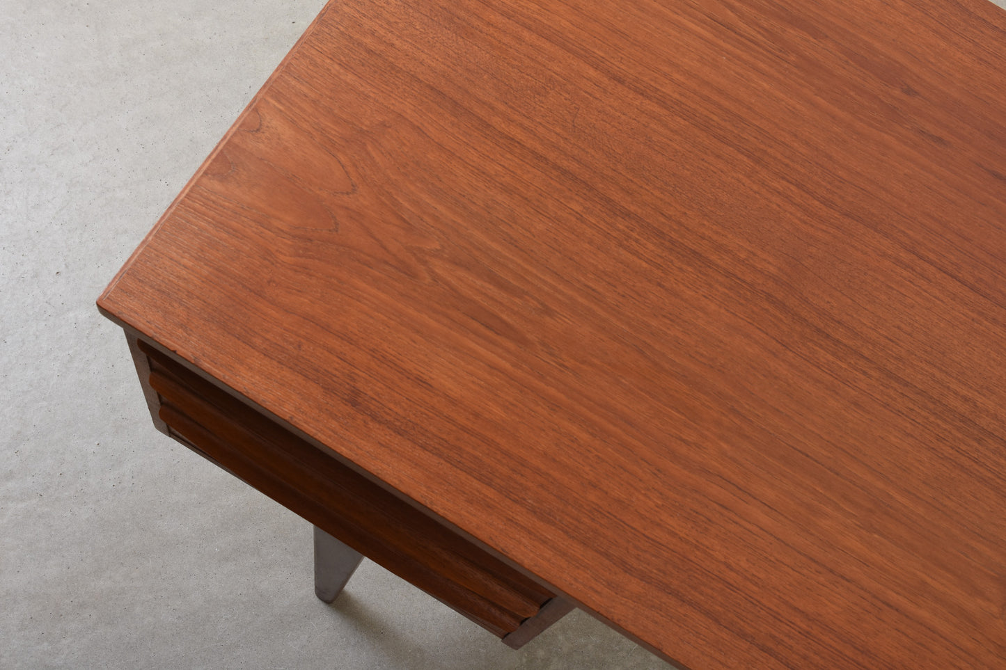 1960s twin pedestal desk in teak