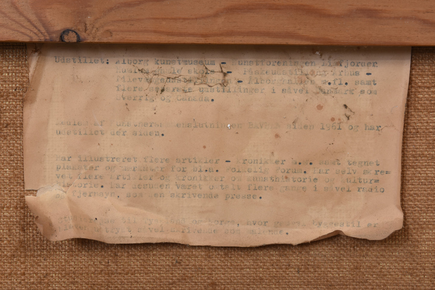 Oil painting by Egon Sørensen - 1964