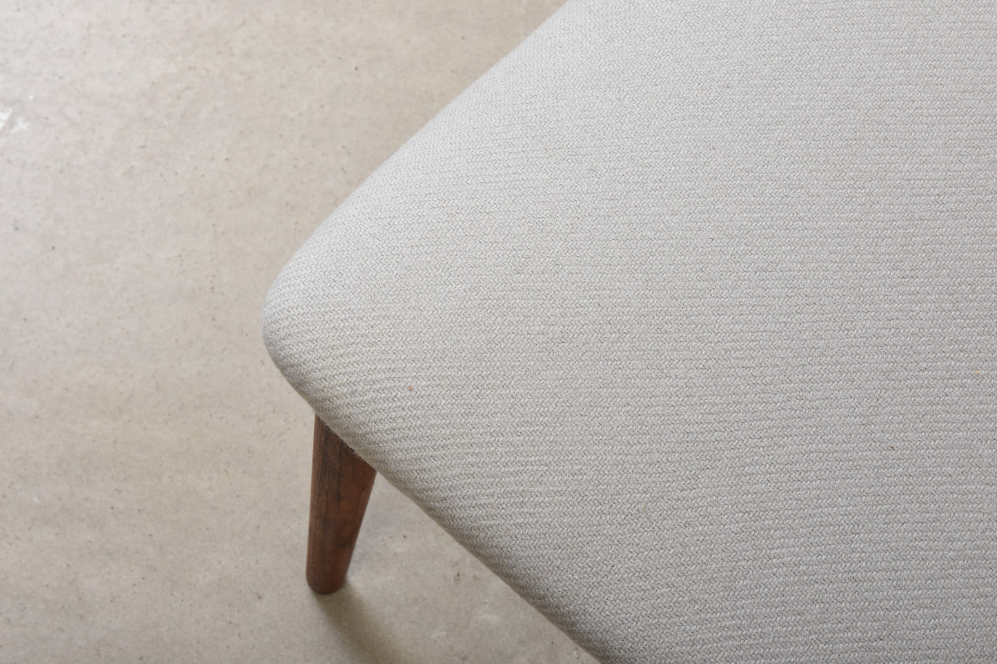 Newly reupholstered: Set of 1950s teak dining chairs by Henning Kjærnulf