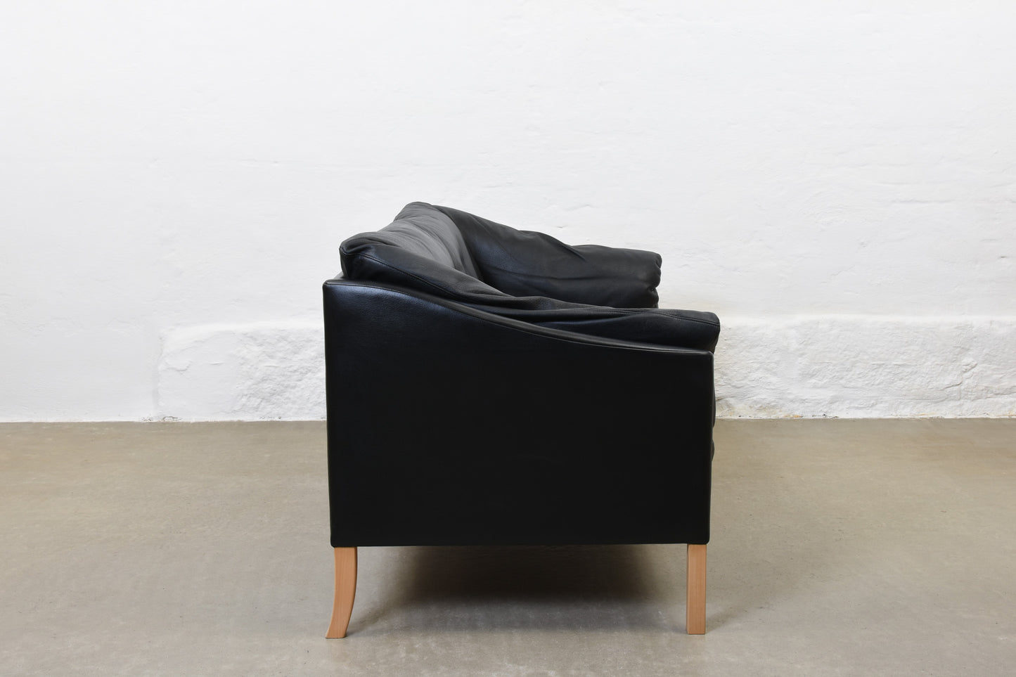 1980s leather two seater by Stouby