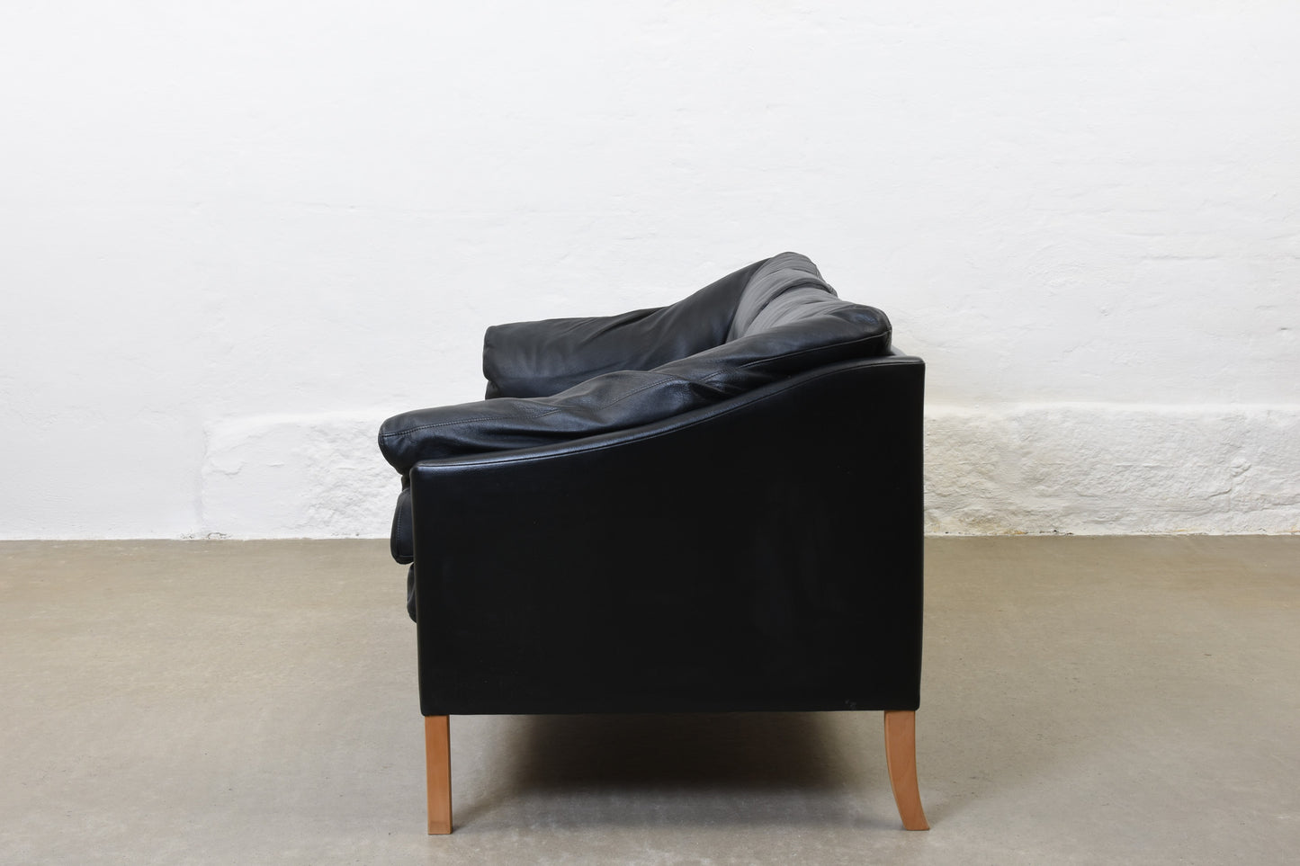 1980s leather two seater by Stouby