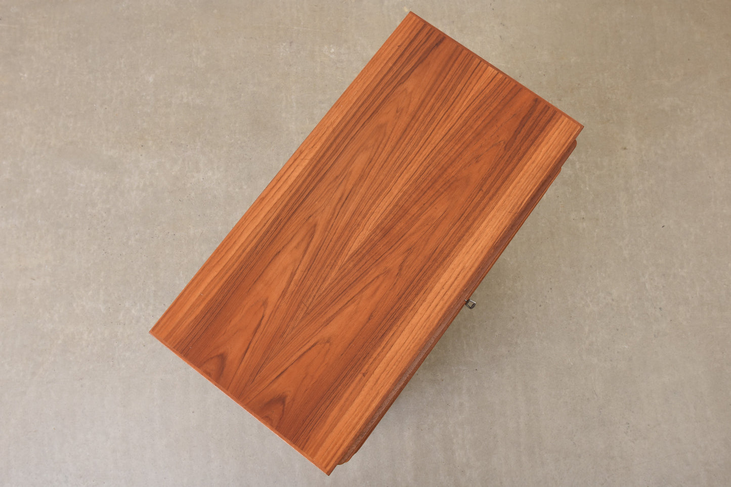 1960s teak chest of drawers with lipped handles