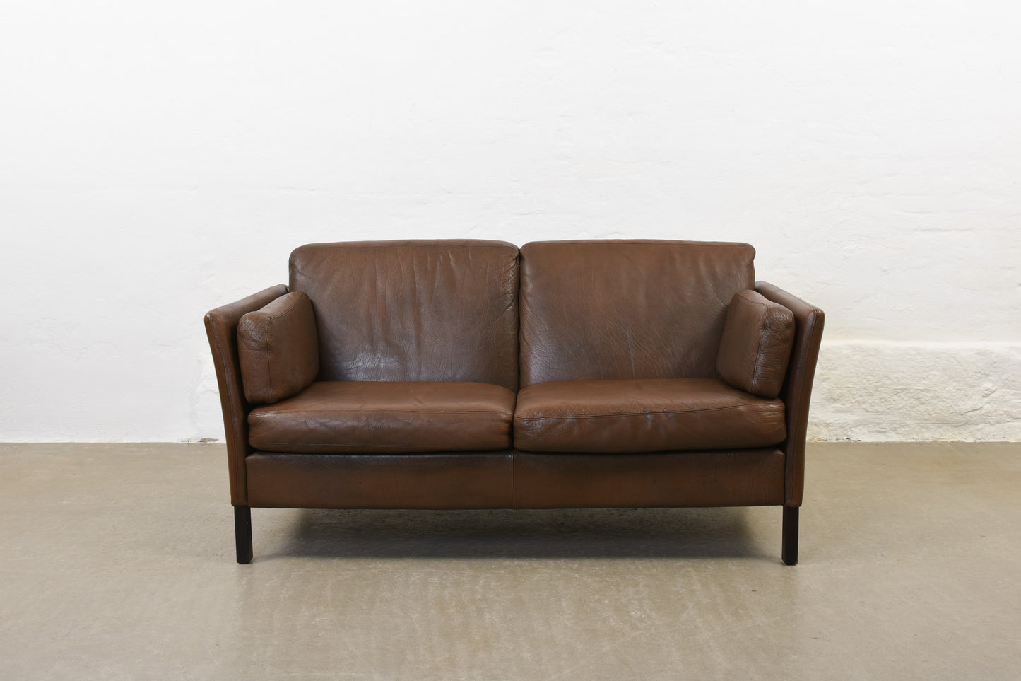 1960s leather two seater by Georg Thams