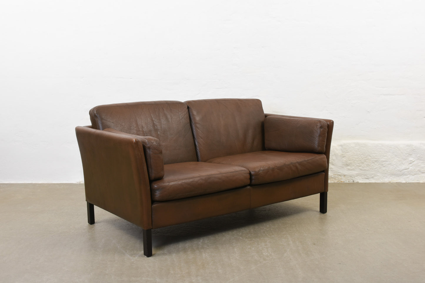1960s leather two seater by Georg Thams
