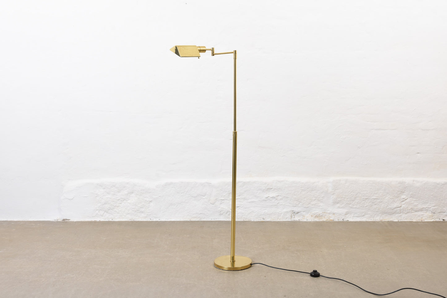 1980s brass floor lamp