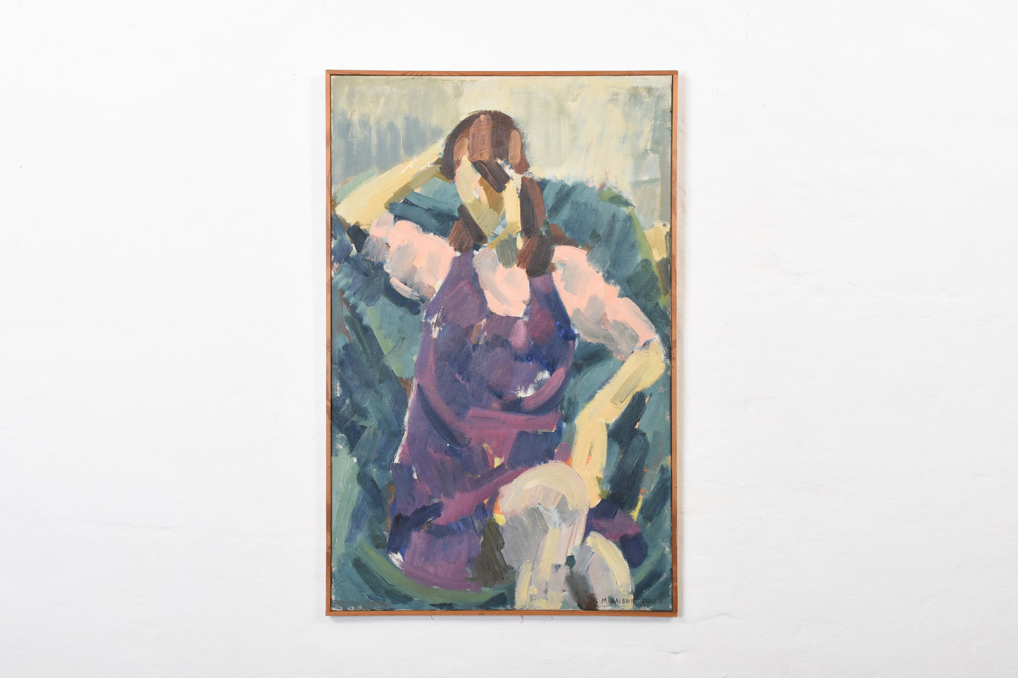 Oil painting by Mogens Valeur - 1970