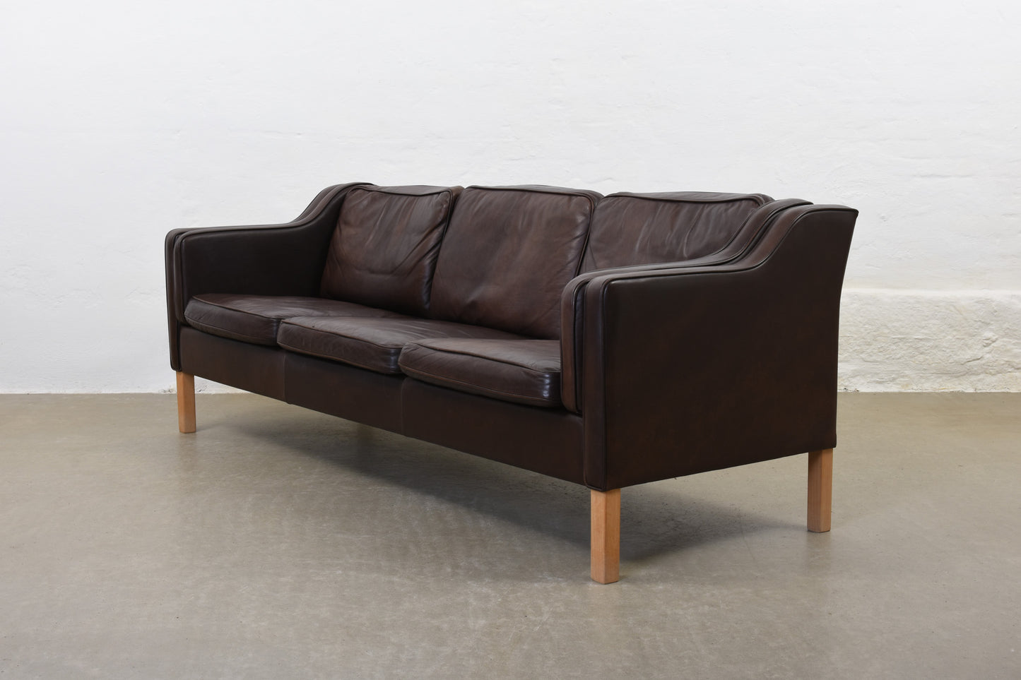 Vintage leather sofa by Mogens Hansen