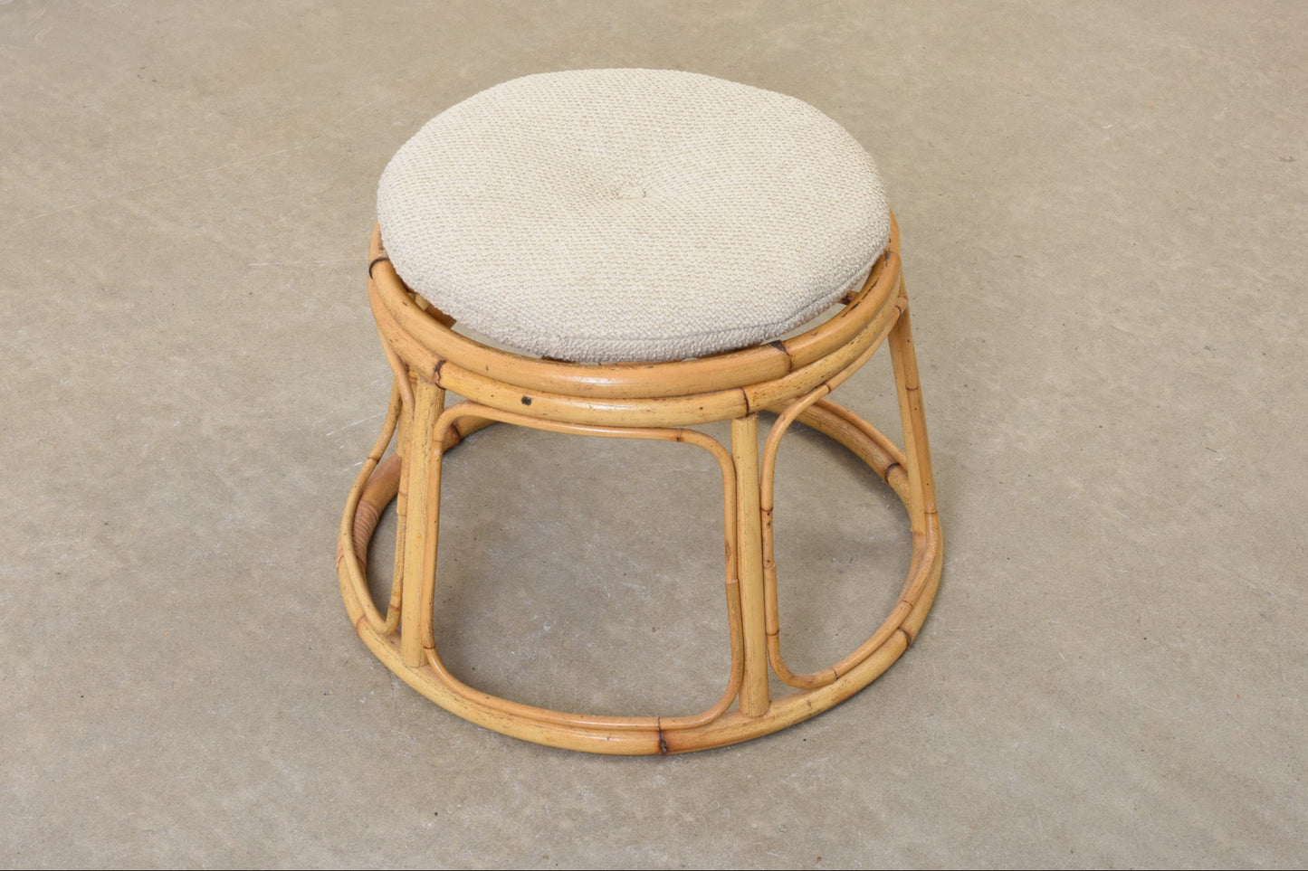 Save £50: Bamboo foot stool with new cushion + upholstery