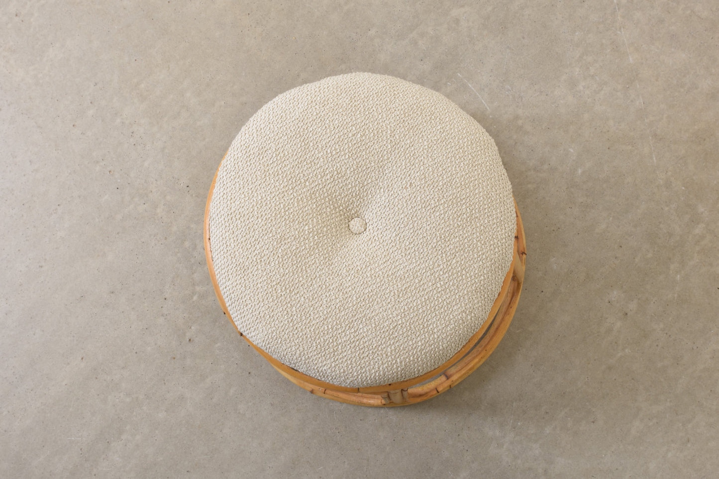 Save £50: Bamboo foot stool with new cushion + upholstery