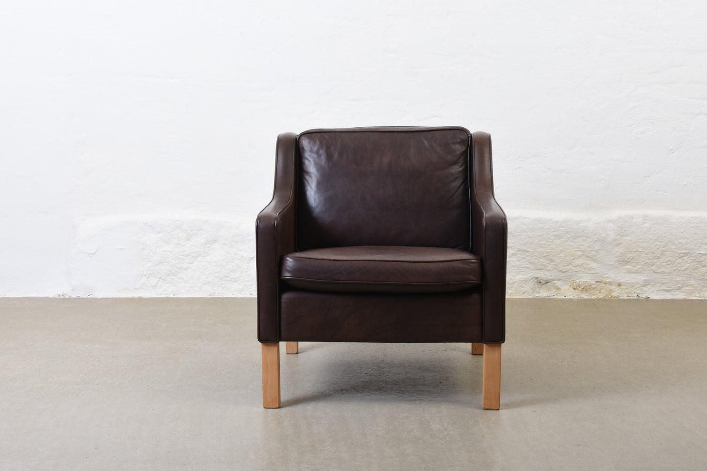 Vintage leather lounger by Mogens Hansen