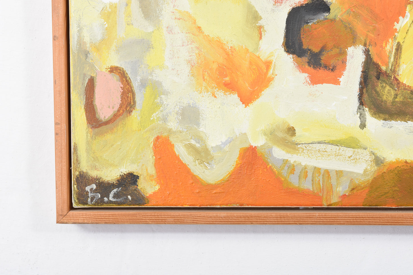 Vintage Danish oil painting by B.C.