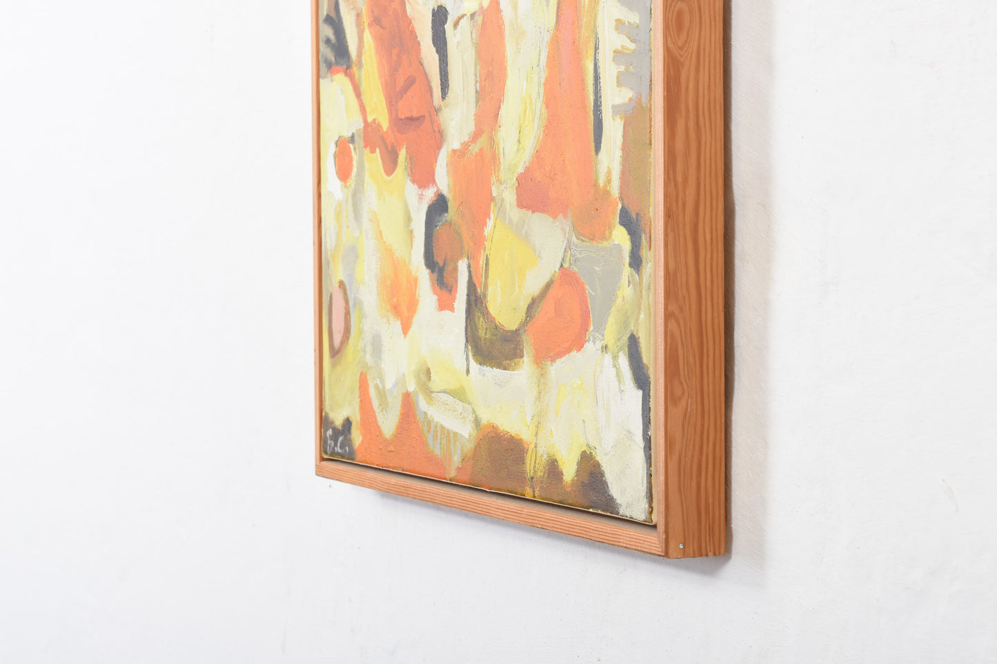 Vintage Danish oil painting by B.C.