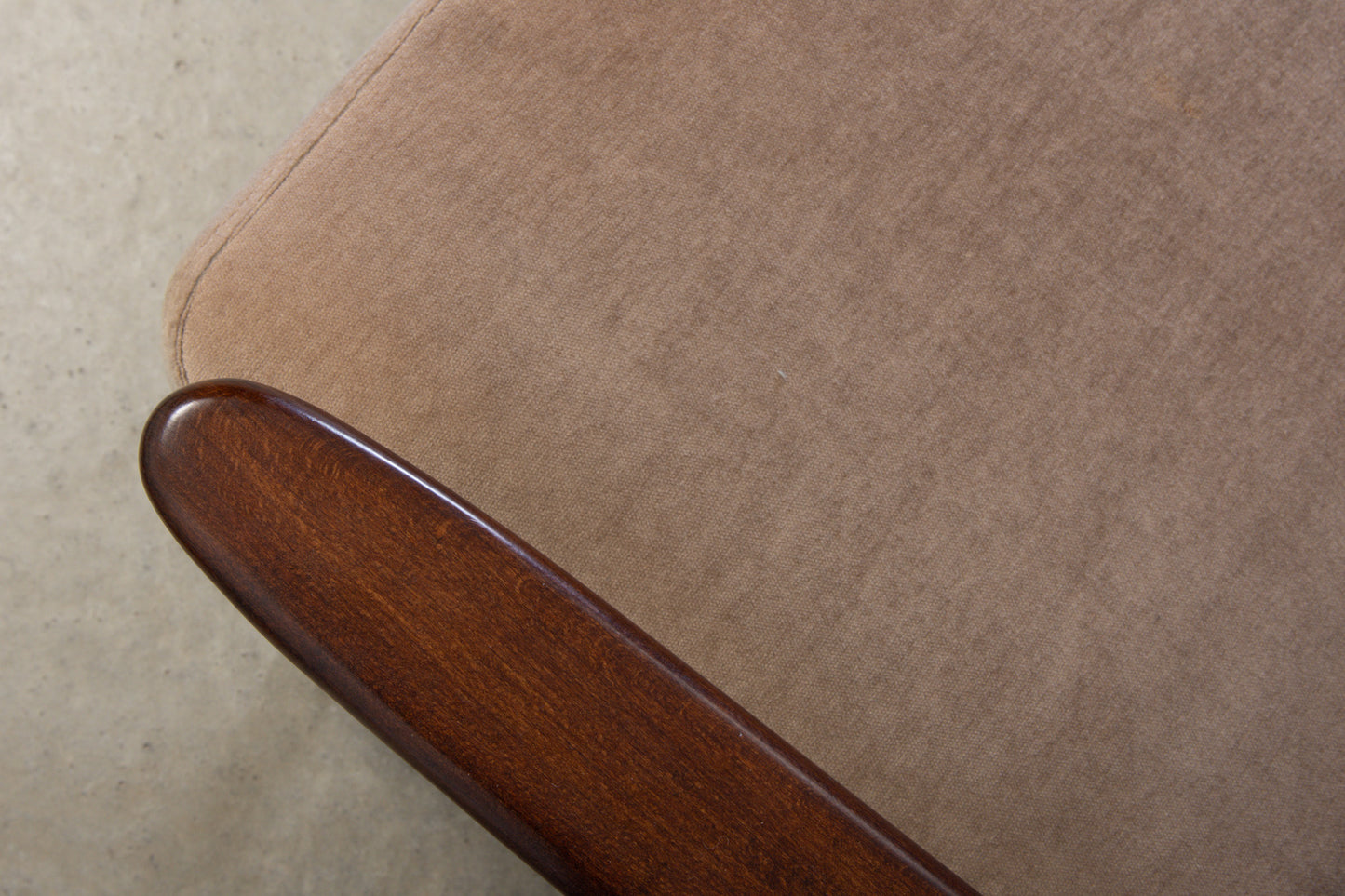 Choose your own fabric: 1960s Danish beech three seater
